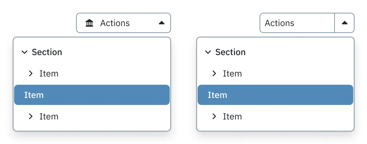 Dropdown examples