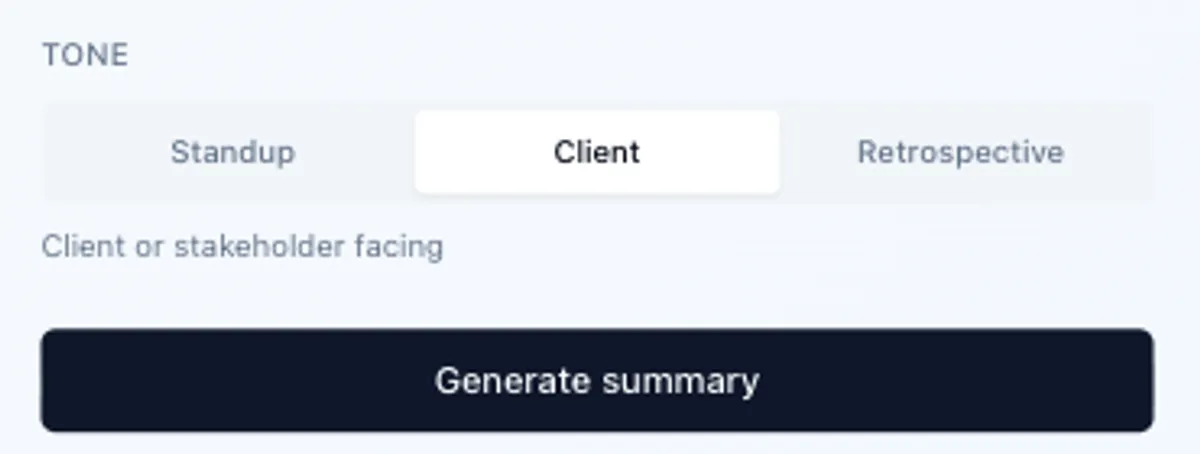 Client summary